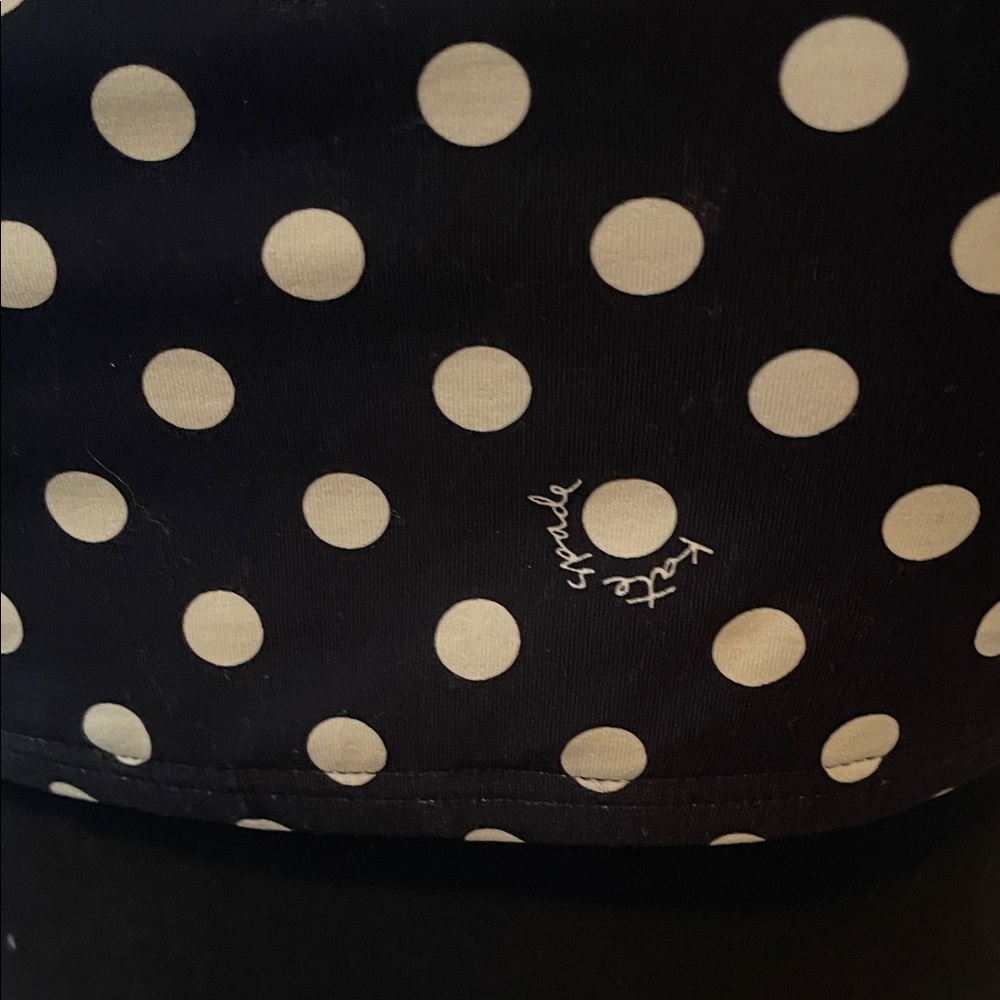 NWT Kate Spade feminine silky Black and White Polka Dot Crop Top Large - Picture 3 of 14